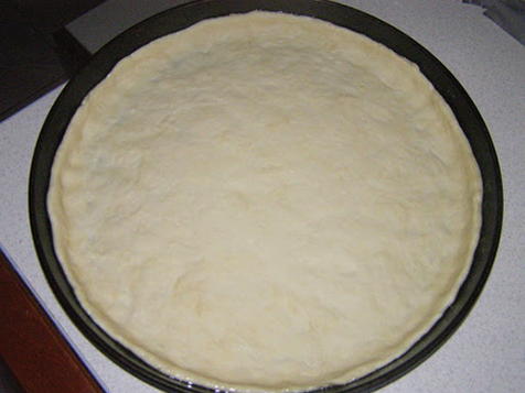 Yeast pizza dough in a bread maker