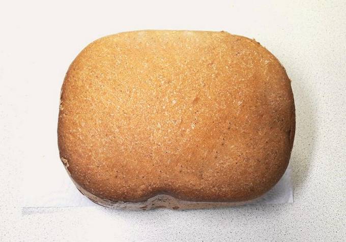 ขนมปังไรย์ 750 กรัมในเครื่องทำขนมปัง